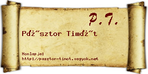 Pásztor Timót névjegykártya